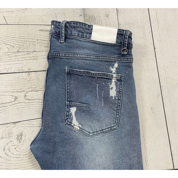 KDNK 11 4 14 11 Woman's 34 Distressed Paint Skinny Stretch Denim Jeans - Picture 1 of 11